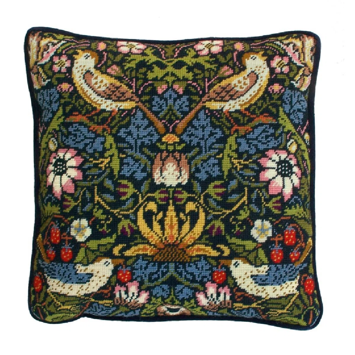 Bothy Threads Gobelin-Stickkissen Set Erdbeerdieb, 35.5x35.5cm, TAC3, Stickbild vorbedruckt