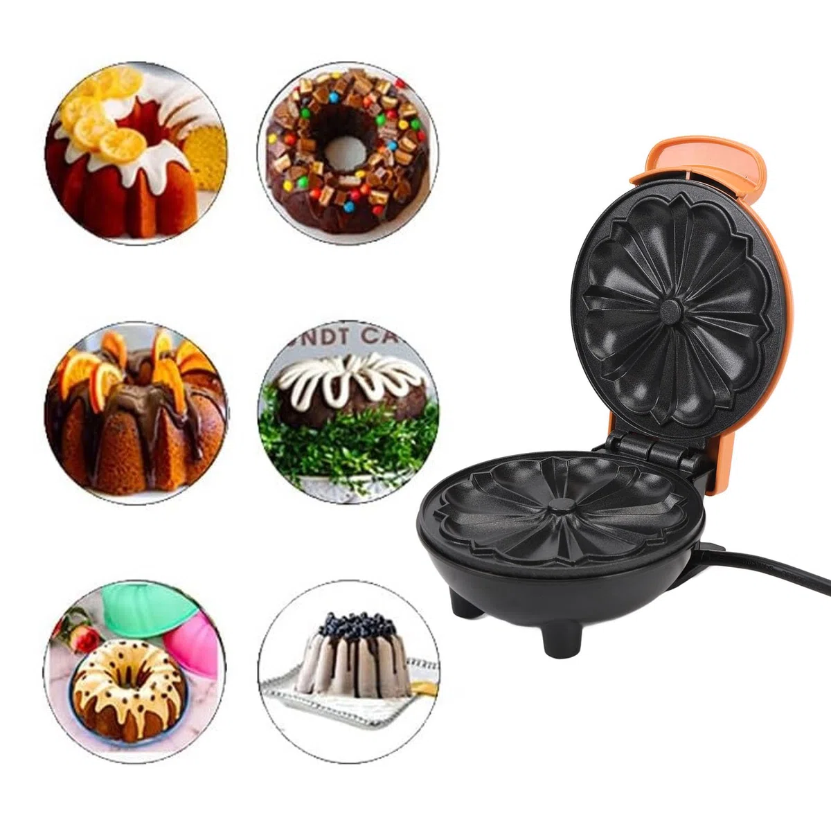 Mini-Kuchenmaschine, Doppelseitige Heizung, Antihaftbeschichtung, 350 W Starke Kuchenmaschine, Gefertigt aus Hochwertigem ABS-Material