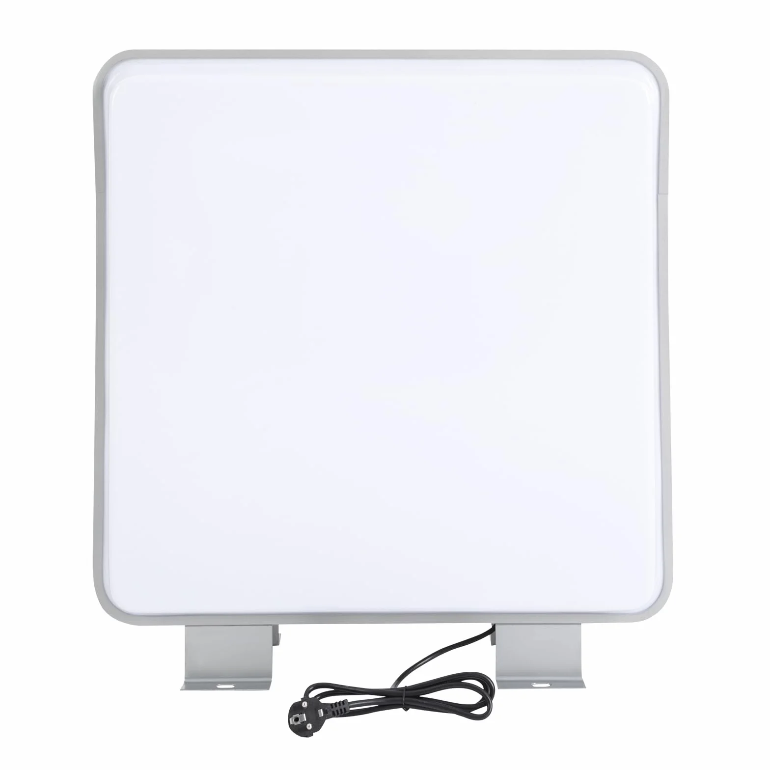 Doppelseitiger LED-Leuchtkasten 60x60cm – 1600lm, IP65 Wasserdicht, 10000K, Lichtwerbung Schild mit Stromanschluss – Lichtbox Werbung für Außenbereich Geschäft Laden Wandmontage
