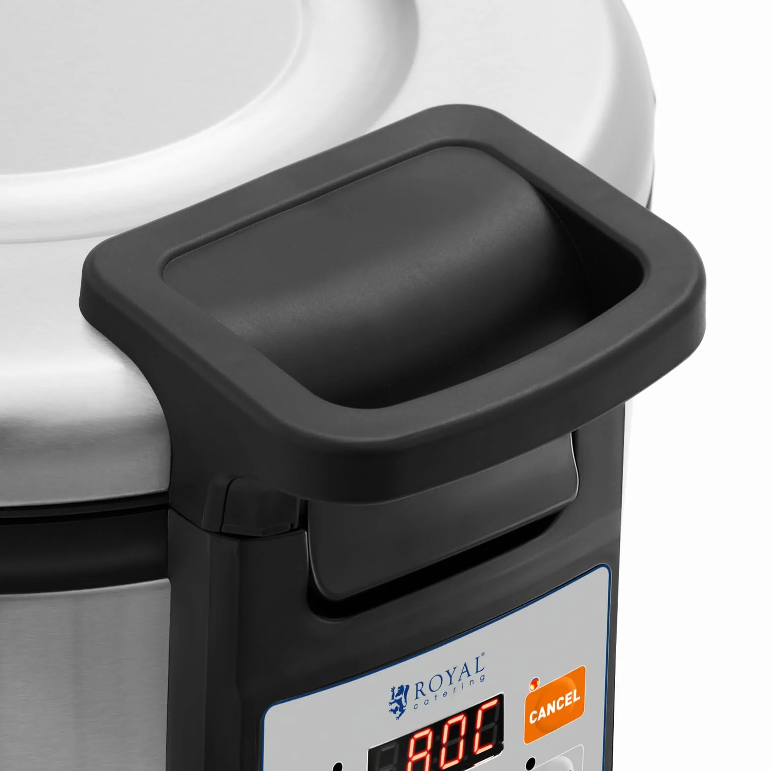 Royal Catering Reiswärmer 26 l 110 W 3 Heizzonen digitale Bedienung antihaftbeschichteter Gartopf inkl. Reislöffel Joghurtbereiter Suppenwärmer Speisenwärmer