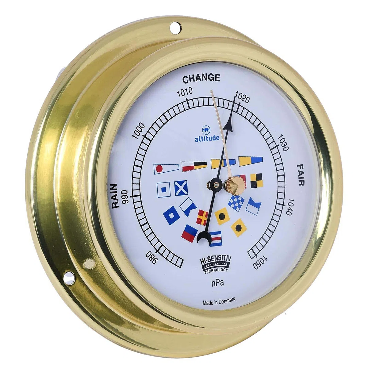 Delite 858sfb Altitude Schiffsbarometer Messing B x H 127 mm x 40 mm