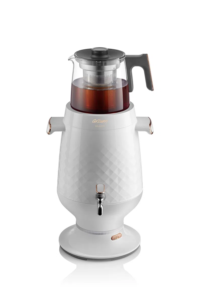 Arzum Samowar AR3083 Teebereiter, schwarz | Weiß