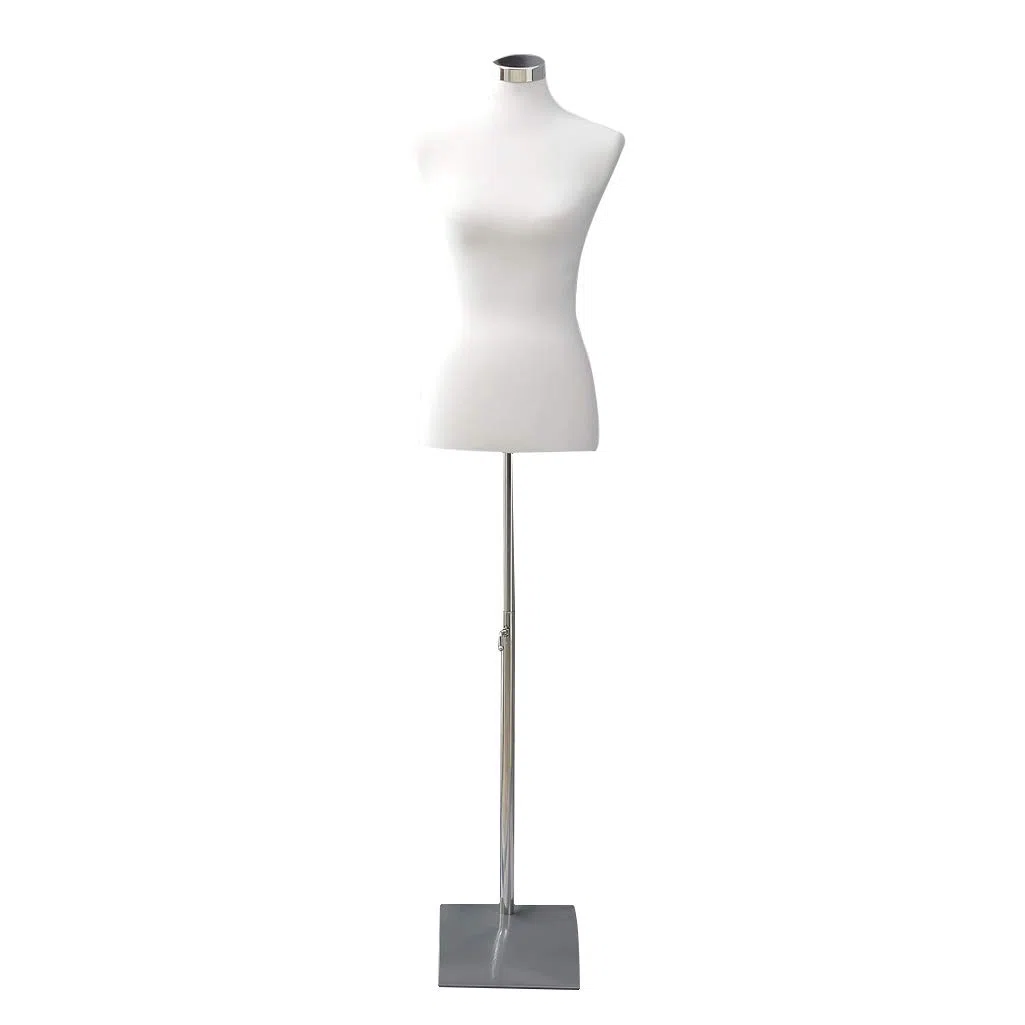 Loywe Schneiderpuppe weiblich Schaufensterpuppe Damenbüste Schneiderbüste kleiderpuppe Büste Torso Gr.36/38 JL6020 (Weiß)