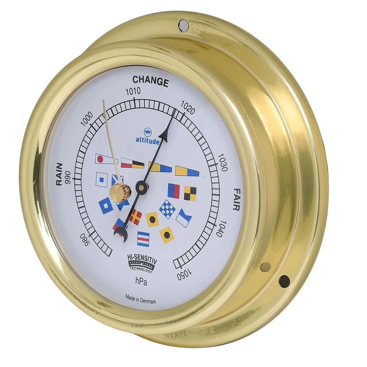Delite 858sfb Altitude Schiffsbarometer Messing B x H 127 mm x 40 mm