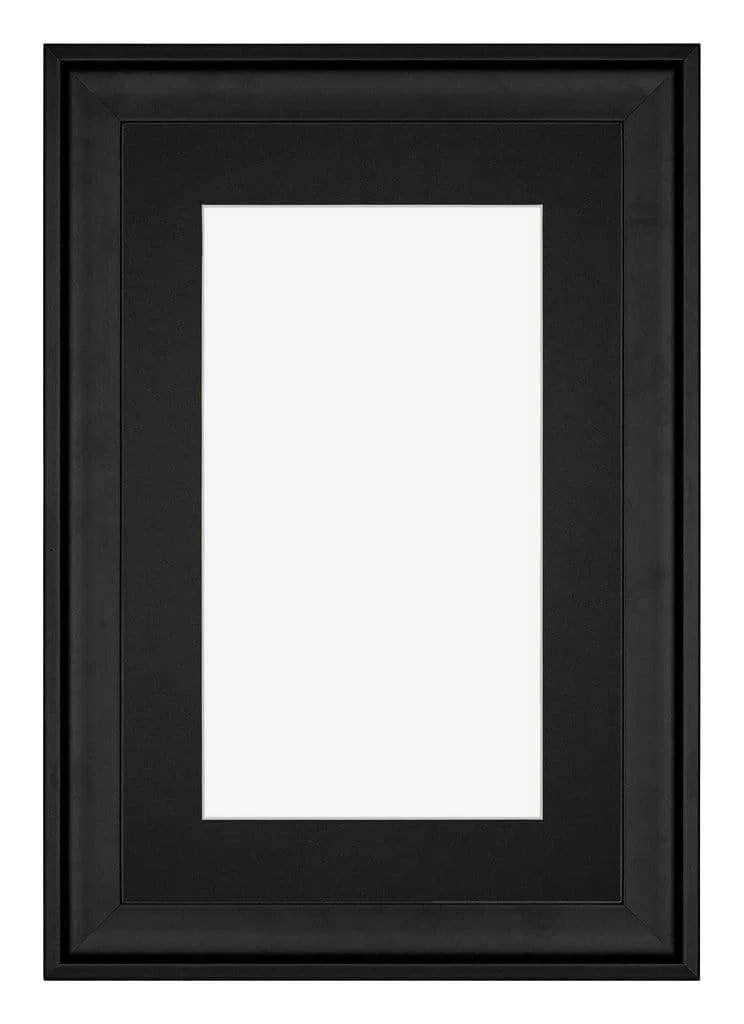 yd. Passepartout 60x90 cm für Fotogröße 55x85 - Schwarz - Museumkarton - Außenmaße 60x90 cm - Innengröße 55x85 cm