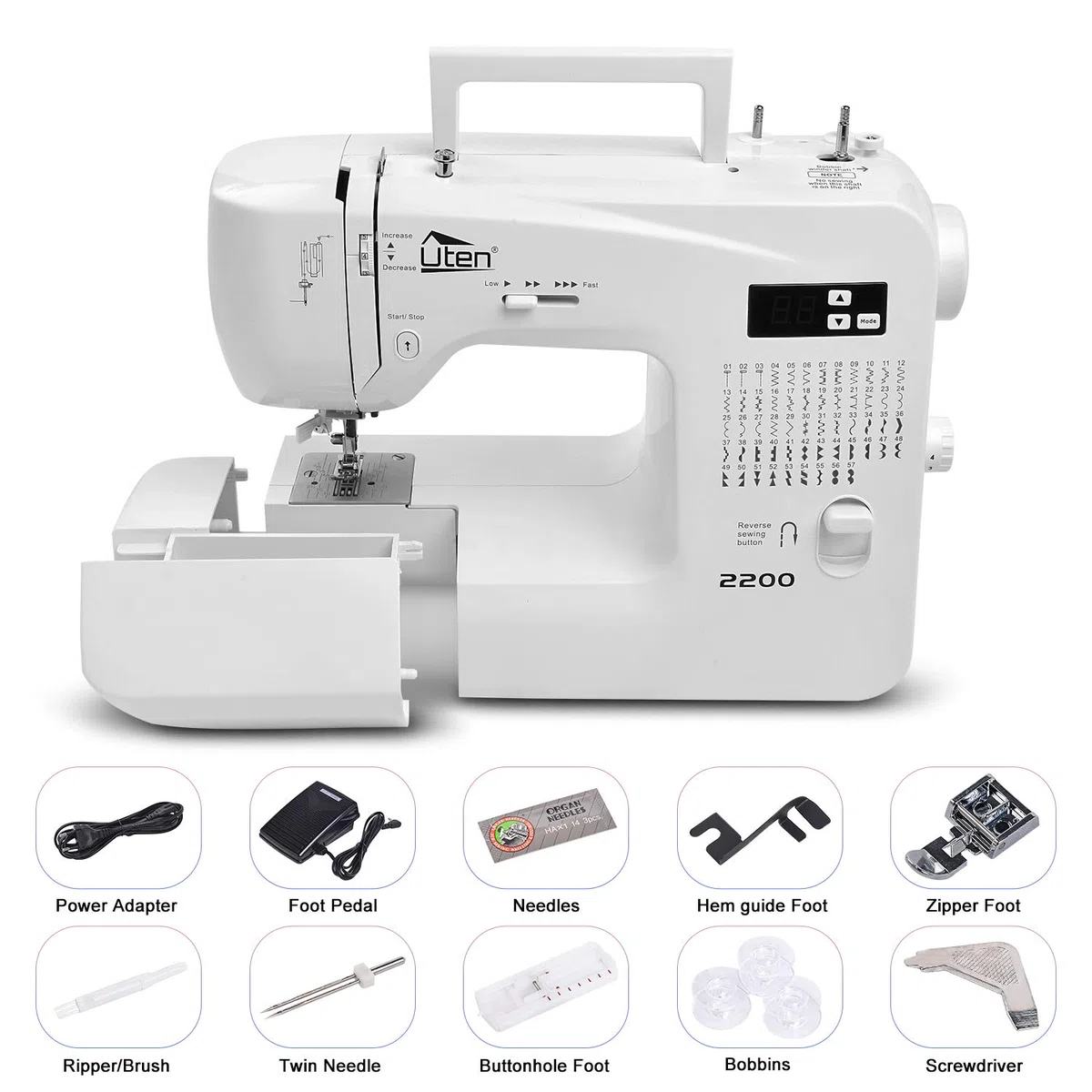 Nähmaschine Elektrisch Freiarm Computer-Nähmaschine mit 60 Stichprogramme für Anfänger Profi, Weihnachten Geschenke Geschenkidee für Muttertag