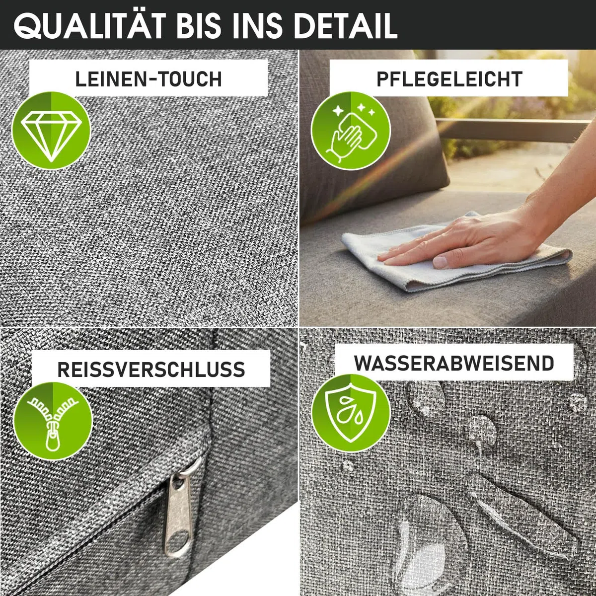 BRAST Gartenlounge-Set Aluminium Adria | viele Varianten & Module | bis zu 5 Personen | Sofa Sessel Tisch | korrosionsfrei wetterfest | Loungemöbel Essgruppe Gartenmöbel | Loungesessel