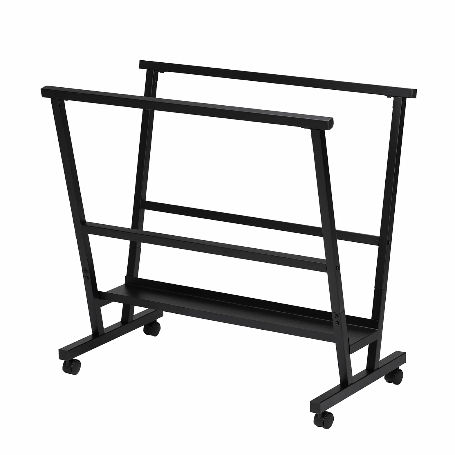 MEEDEN Kunstdruckregal - Trockengestell mit Rollcastern - Metallregal zur Präsentation von Kunstwerken Postern Drucken - Schwarz