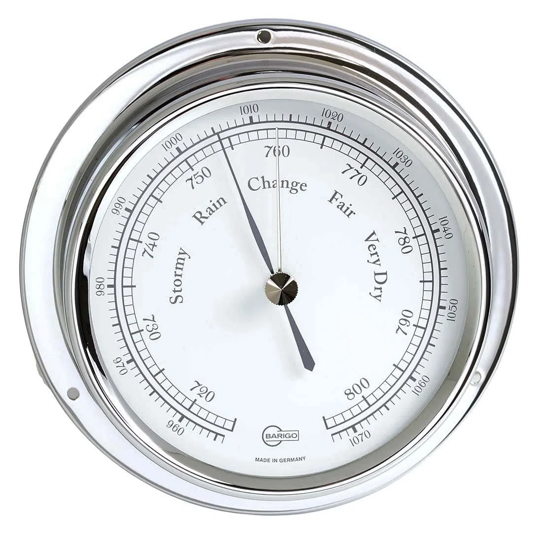 Barigo Regatta Schiffsbarometer Chrom 120mm x 40 mm