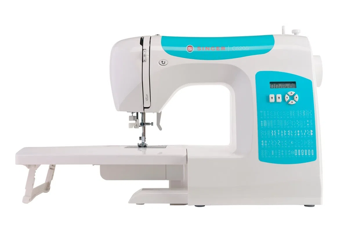 Singer C5205 Nähmaschine, weiß/blau
