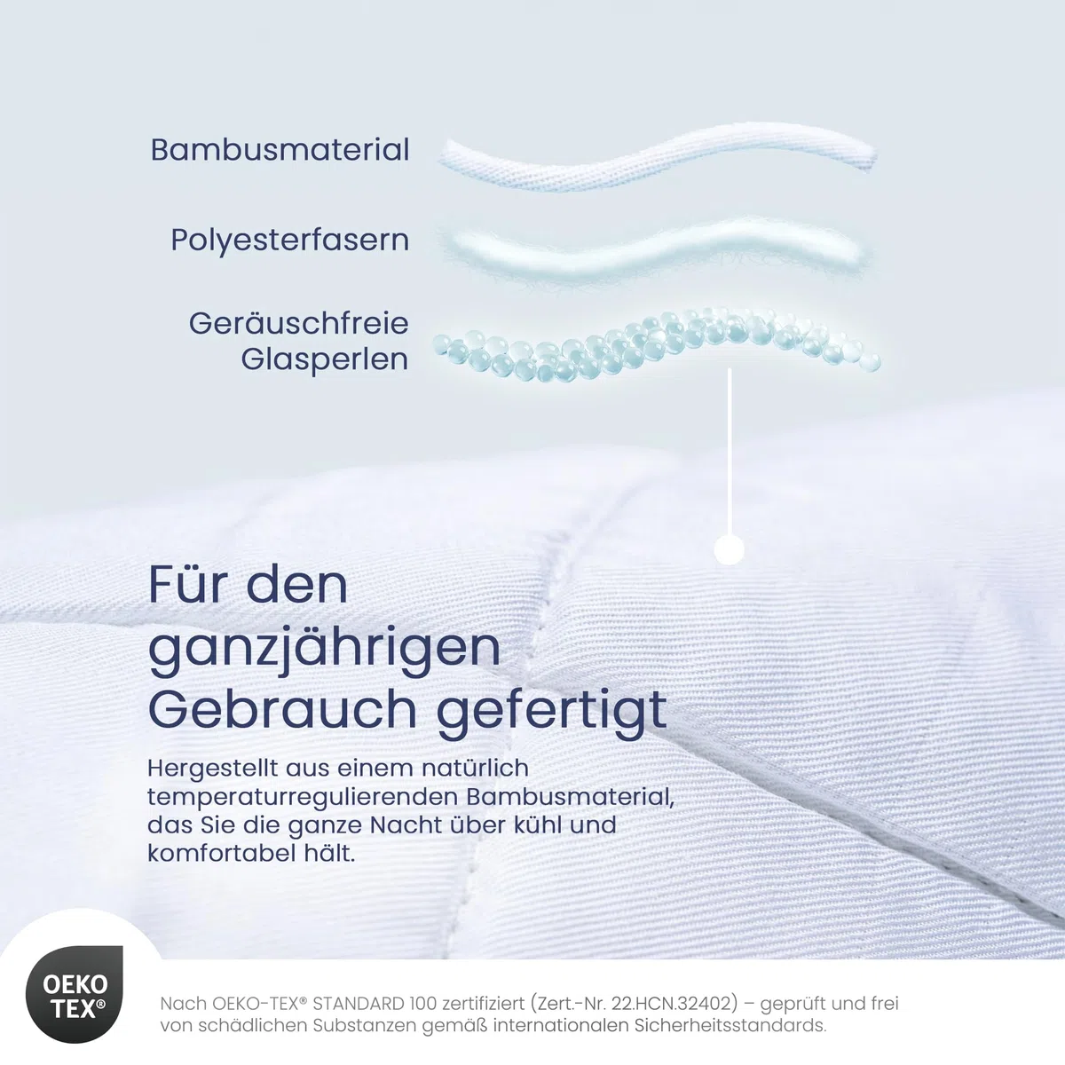 Anew Sleep Gewichtsdecke 140x220 cm 13 kg Schwere Decke Therapiedecke Erwachsene Atmungsaktive Bettdecke Stress Weiche Weighted Blanket