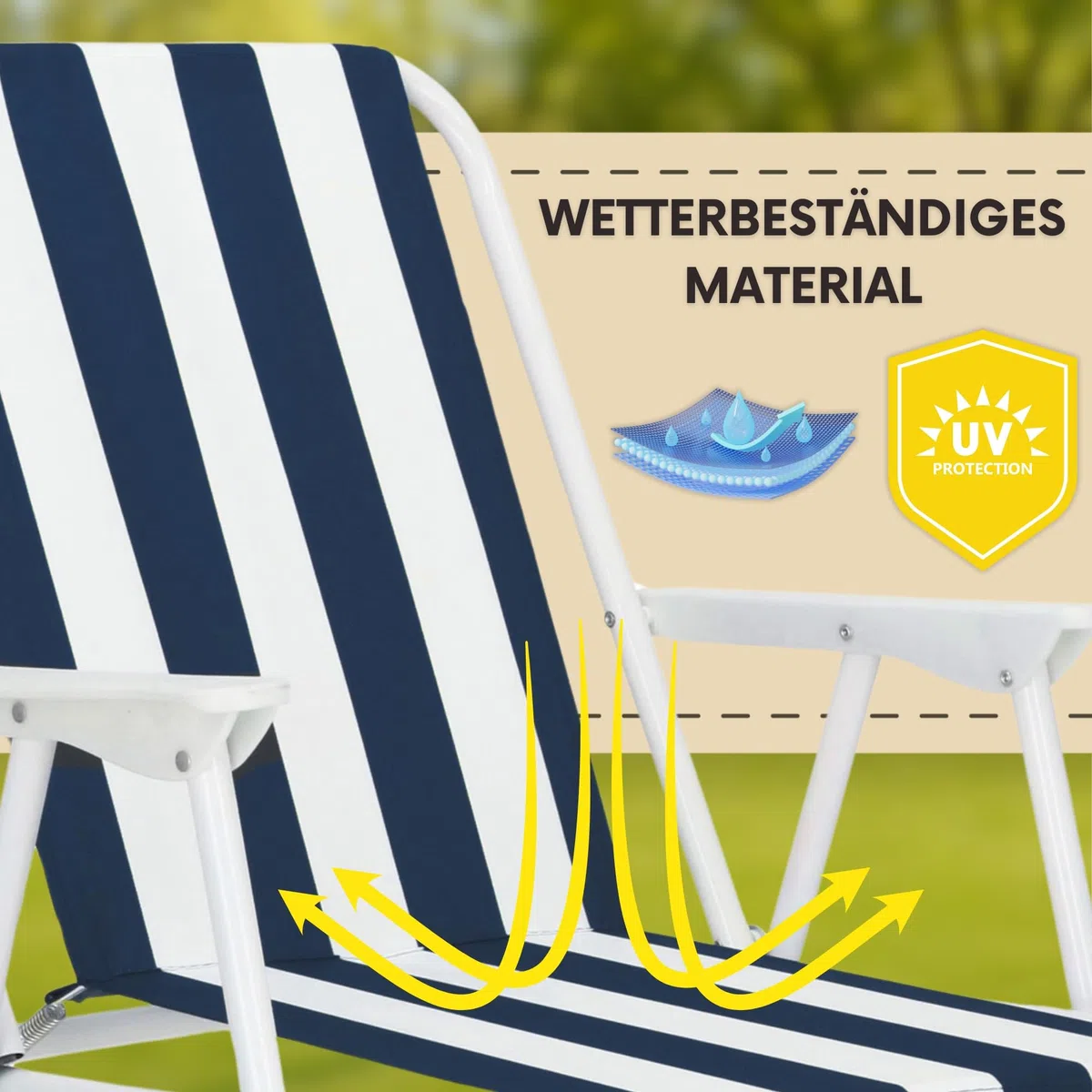 SPRINGOS Campingstuhl faltbar leicht - Klappstuhl Camping belastbar bis 100 kg, Campingstuhl kleines Packmaß - Faltbarer Gartenstuhl klappbar für Outdoor & Balkon
