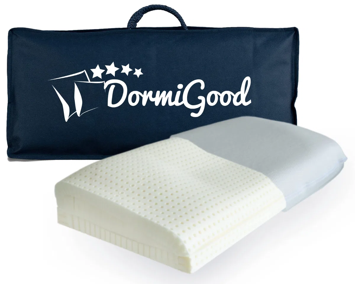 Talalay Naturlatex Kissen 62x30 cm höhenverstellbar ergonomisches Nackenstützkissen mit Tencel Bezug Made in Germany