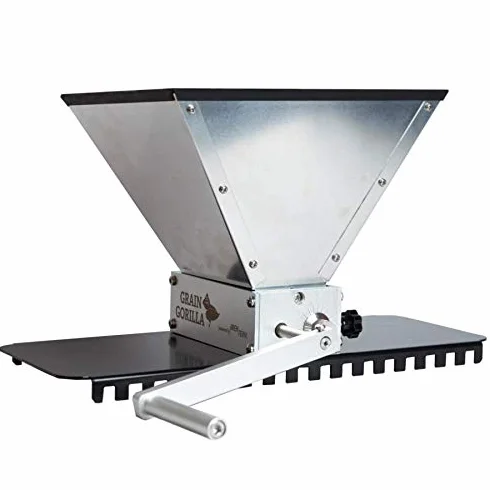 Brewferm Grain Gorilla Malzmühle mit einstellbaren Rollen aus Edelstahl - einfache und genaue Abstandsregulierung + für alle Arten von Schrot geeignet + Schroten wie EIN Profi Hobbybrauer
