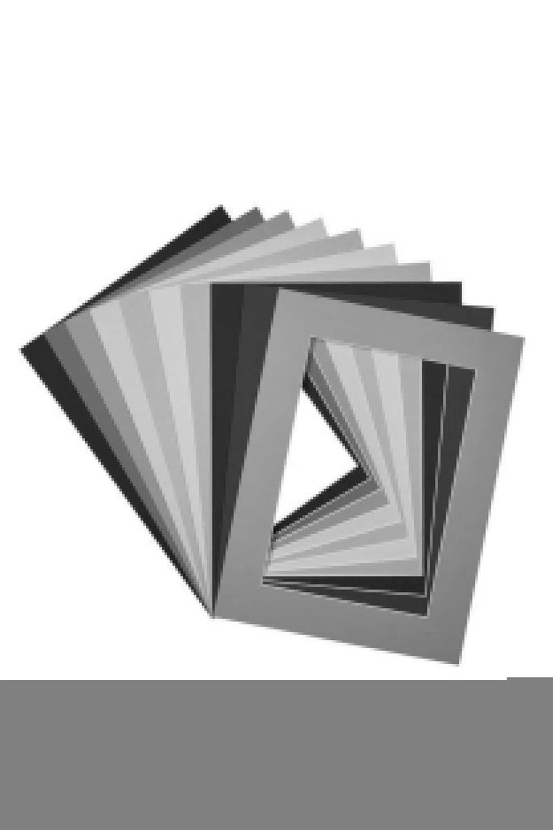 yd. Passepartout 60x90 cm für Fotogröße 55x85 - Schwarz - Museumkarton - Außenmaße 60x90 cm - Innengröße 55x85 cm