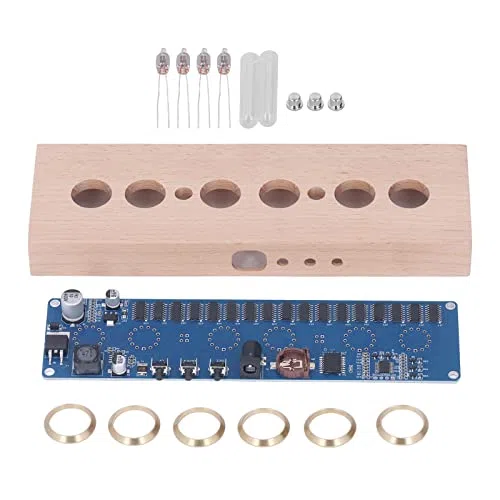 Nixie Tube Clock DIY Kit Multi Color DC12V 1A IN14 Glowing Tube Clock Bausatz 12 24 Stunden Anzeige