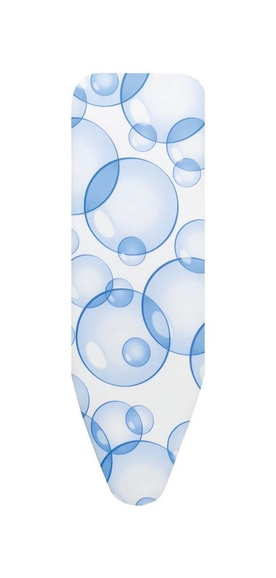 Brabantia - All-in-one-PerfectFlow-Bügelbettbezug - Für Bügelbrett B - Innovative dreilagige Material - Verbesserten Dampfzufluss - Absorbiert Kondenswasser - Für Dampf gemacht - Bubbles - 124 x 38 cm