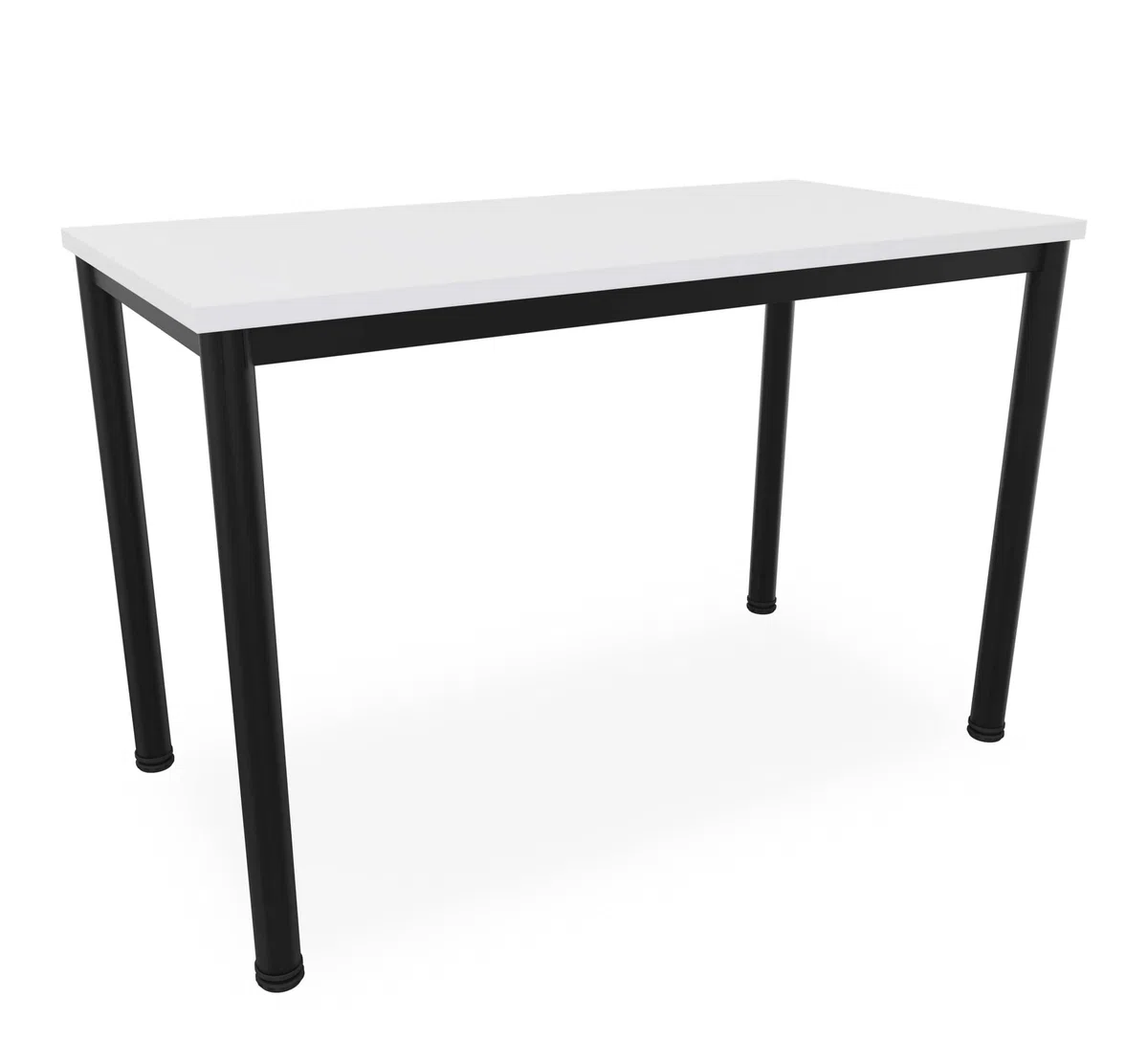 Schreibtisch u. Besprechungstisch mit schwarzem Tischgestell | Konferenztisch Bürotisch Computertisch Mehrzwecktisch Arbeitstisch PC-Tisch Homeoffice-Tisch (weiß, 120 x 60 x 77,5 cm)