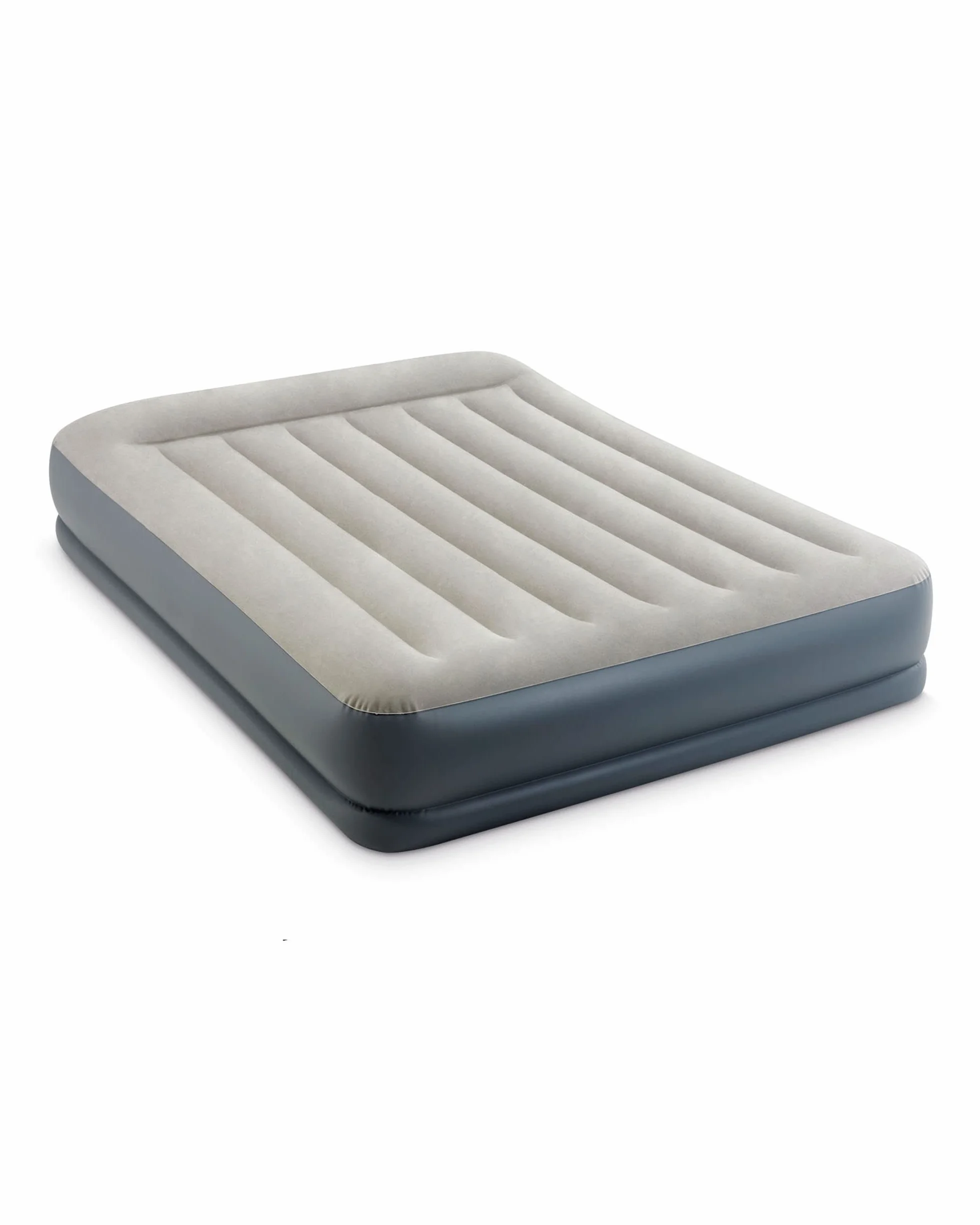 INTEX DuraBeam Mid-Rise Luftbett für 2 Personen mit Kopfkissen (152x203x30 cm) max. 272 KG– mit integrierter Elektropumpe – Gästebett aufblasbares Bett Camping Matratze mit Fiber-Tech (64118ND)
