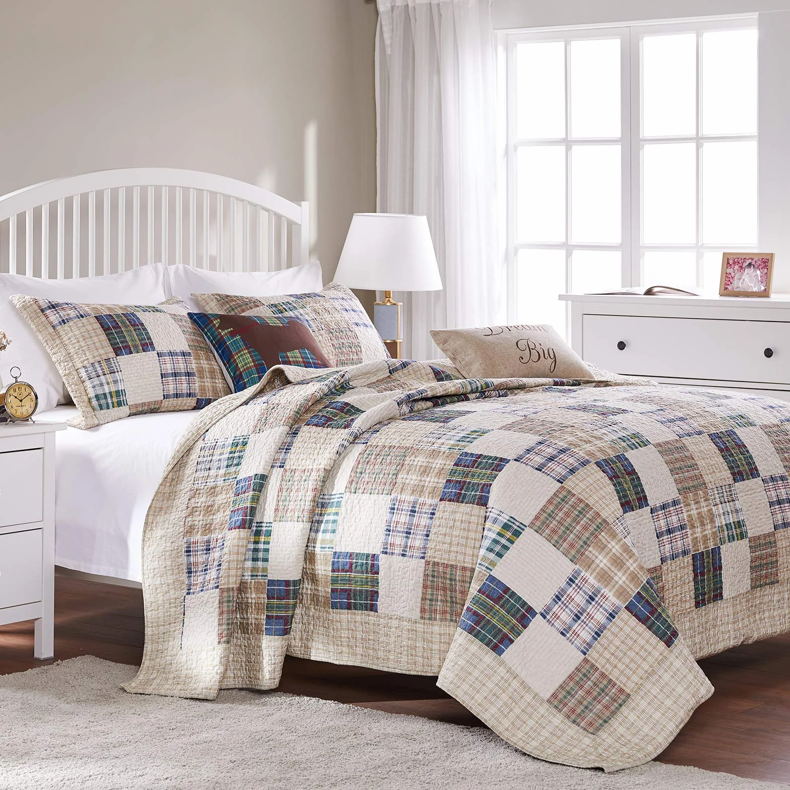Greenland Home 2-Piece Oxford Quilt Set, Twin, Multicolor