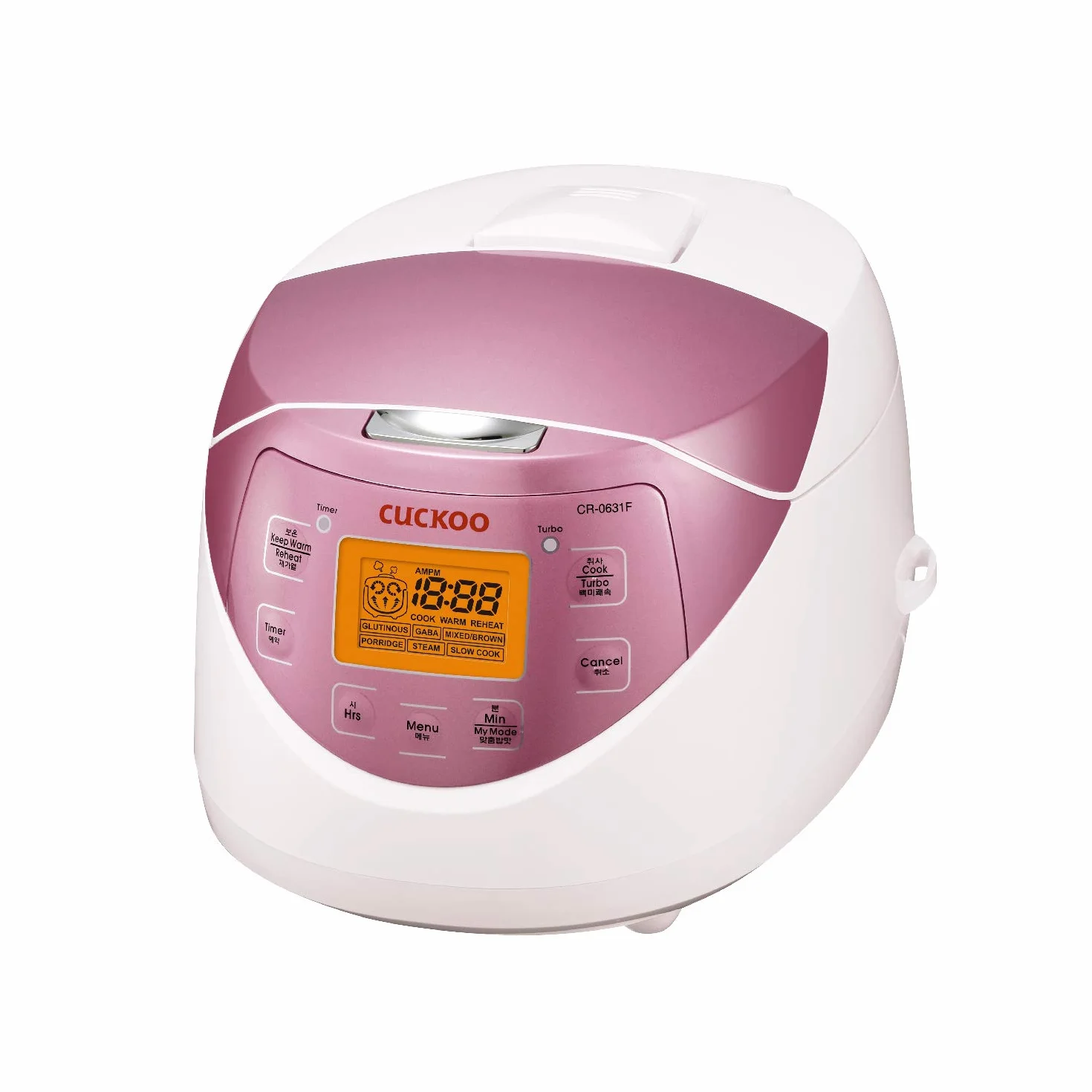 CUCKOO CR-0631F Digitaler Reiskocher klein, Reiskocher Dampfgarer, 1l, Micom Fuzzy Logic, Timer, LCD-Display, 7 Koch- & 3 Zusatzfunktionen, Antihaftbeschichtung, electric rice cooker mini digital weiß