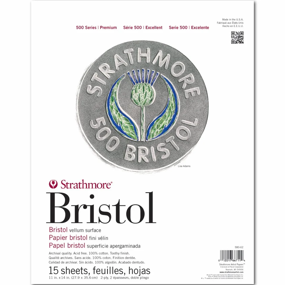 Strathmore 500 Bristol 2ply Velin 11X14 Pad