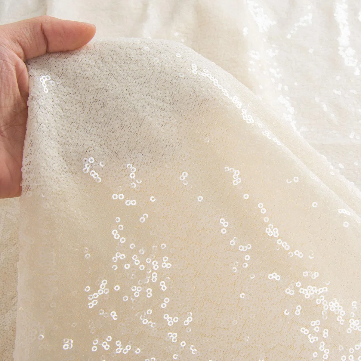 ShinyBeauty 2FTX15FT-Gangläufer Hochzeits-Elfenbein Sparkly Carpet Runner für Hochzeits- / Weihnachts- / Thanksgiving-Dekor (90x450cm) (2FTx15FT, Elfenbein)