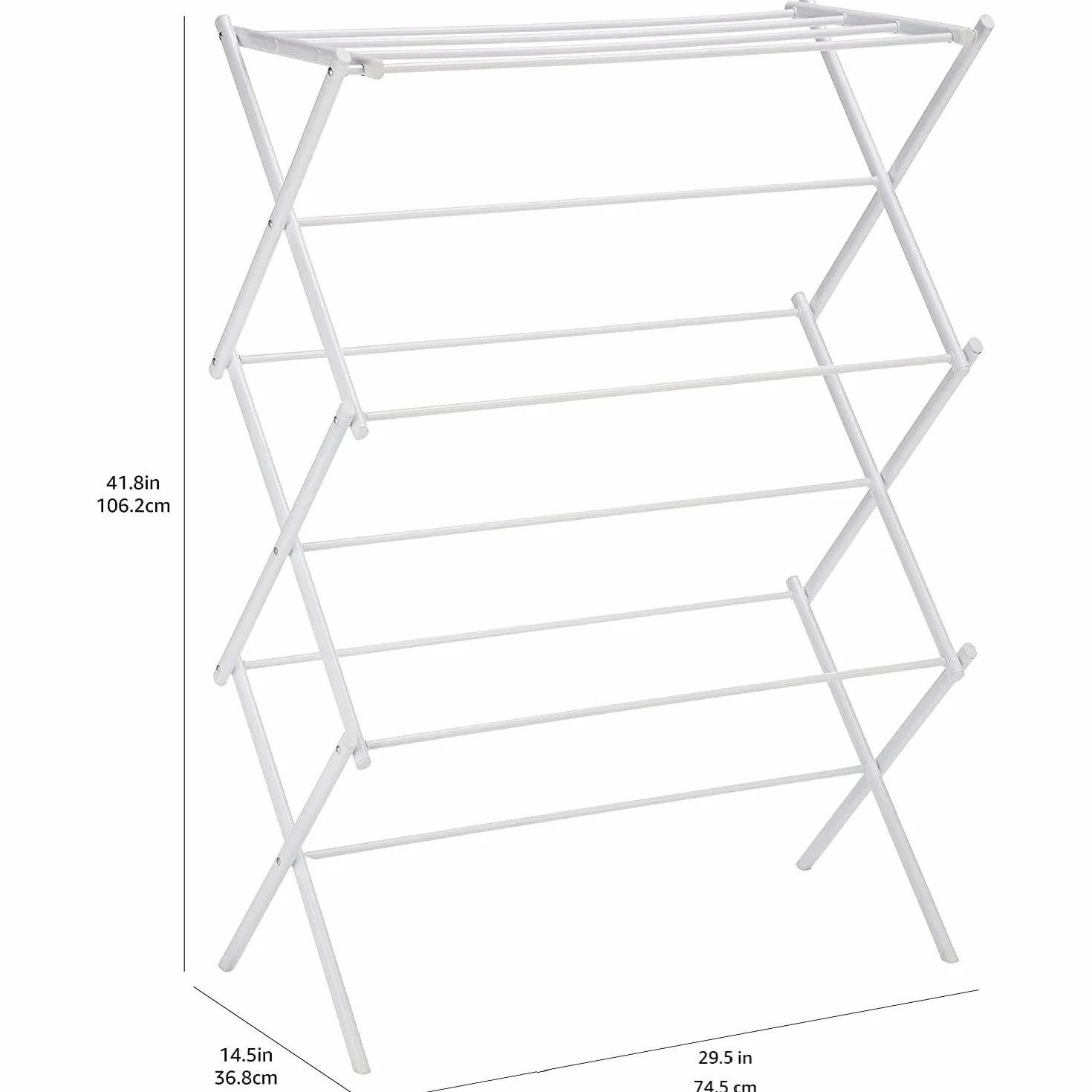 Amazon Basics Klappbarer Wäscheständer 14.5" D x 29.5" W x 41.8" H Weiß