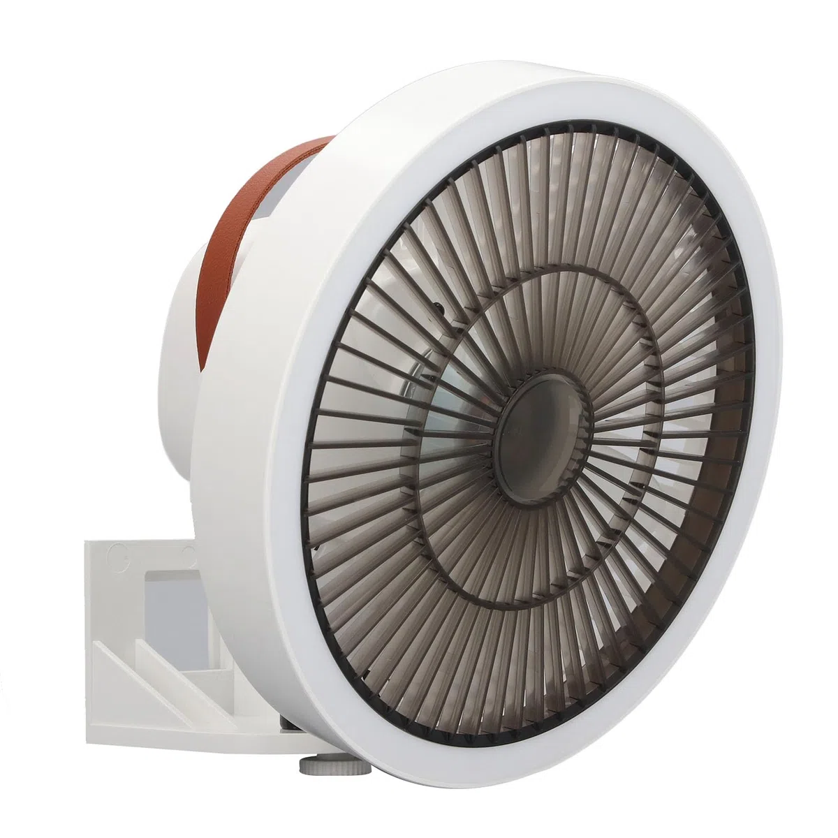 Tnfeeon Tragbarer, an der Wand Montierter, Oszillierender Ventilator, Kleiner Wandventilator mit Fernbedienung, Nachtlicht, 3 Geschwindigkeiten, Leiser Tischventilator für Wohnzimmer,