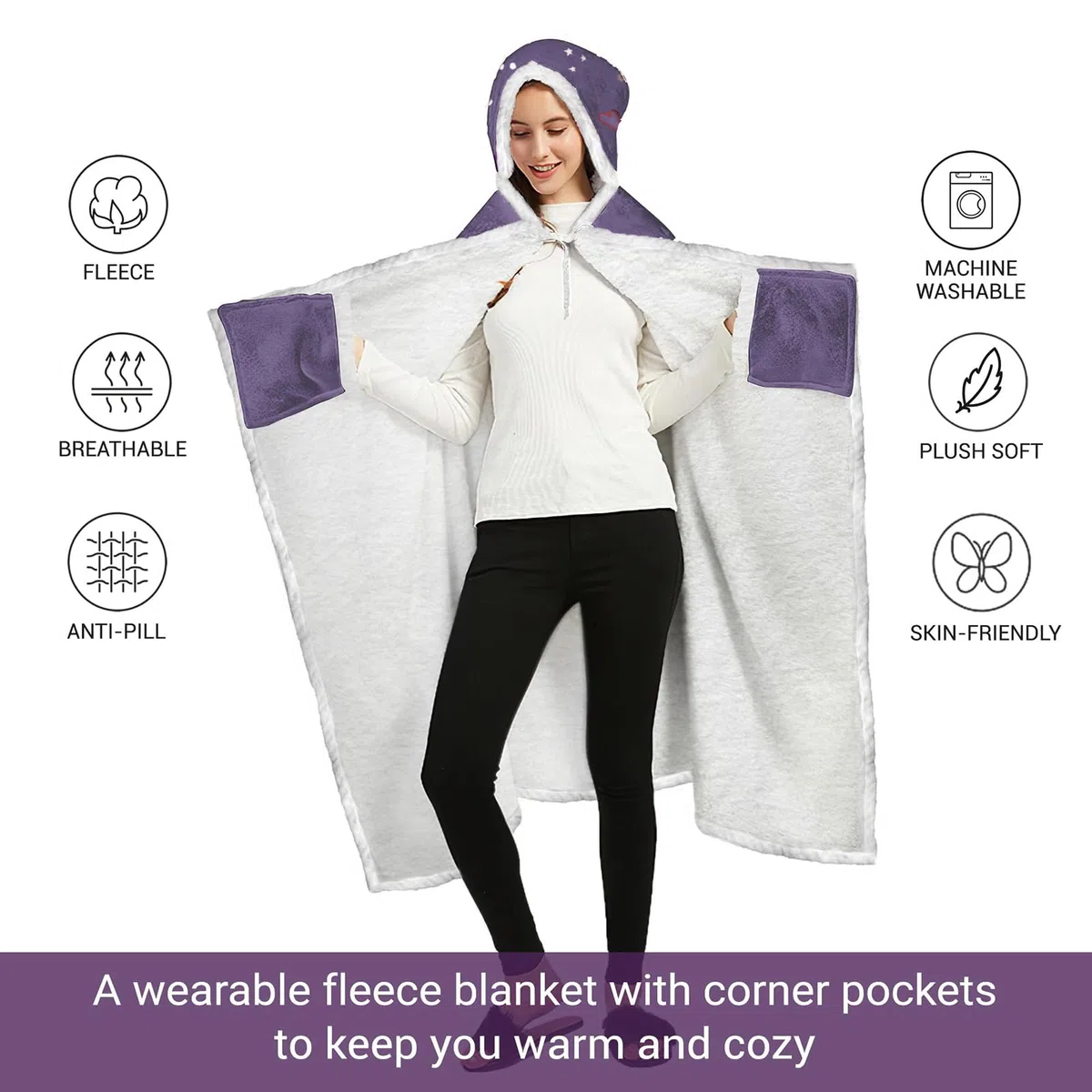 Geschenk für Frauen, Umarmung Decke mit ärmeln Geburtstagsgeschenk für Frauen, Beste Freundin Geschenke, Geschenk für Beste Freundin Schwester Mama Oma zum Weihnachten Geburtstag