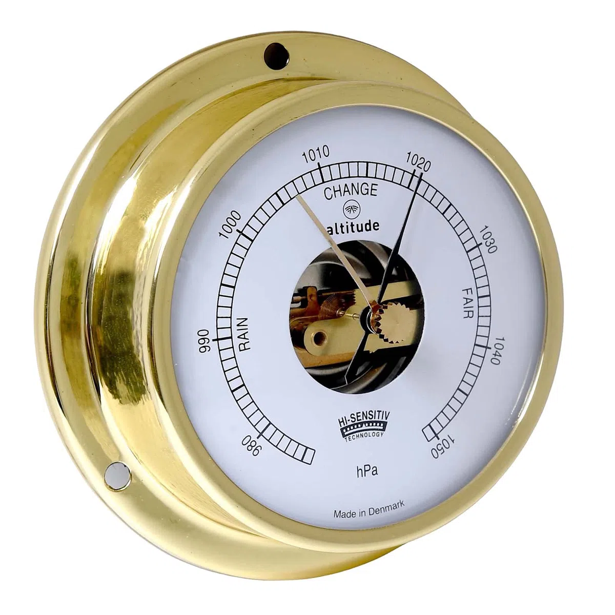 Delite Barometer Altitude Messing, Gold, 97 x 30 mm, 848b