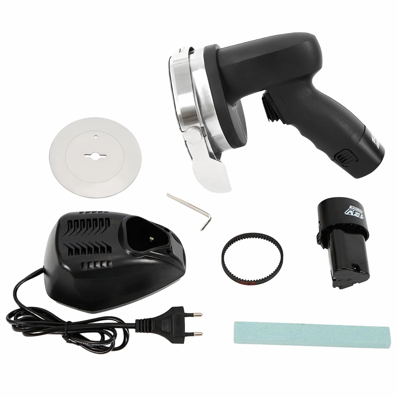 Dönermesser Elektrisch, 80W Gyrosmesser Kebabmesser, Dönerschneider Elektrisches, Profi Schneidemesser für Döner Cutter Dicke 0-8 mm, Wiederaufladbar und Kabellos