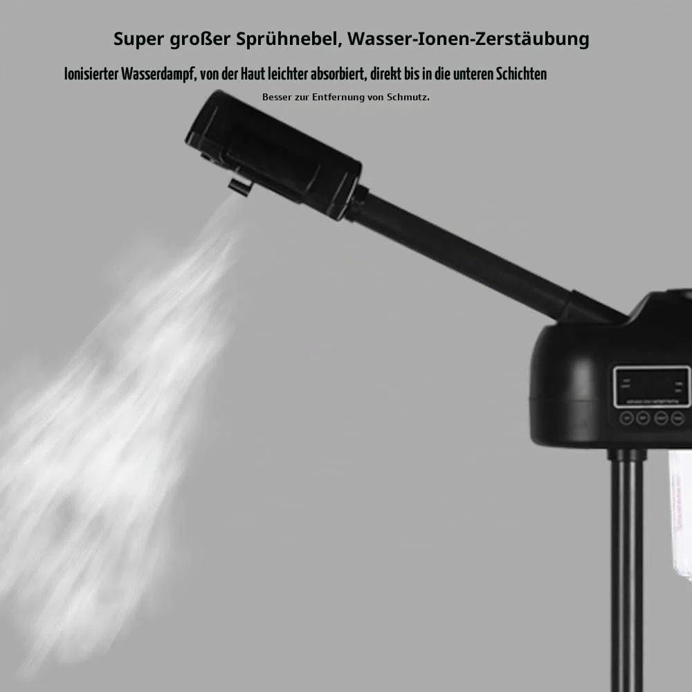 Timer Gesichtsdampfer Schwarz LCD-Bildschirm Professionelle Salon SPA Gesichtspflege Höhenverstellbar