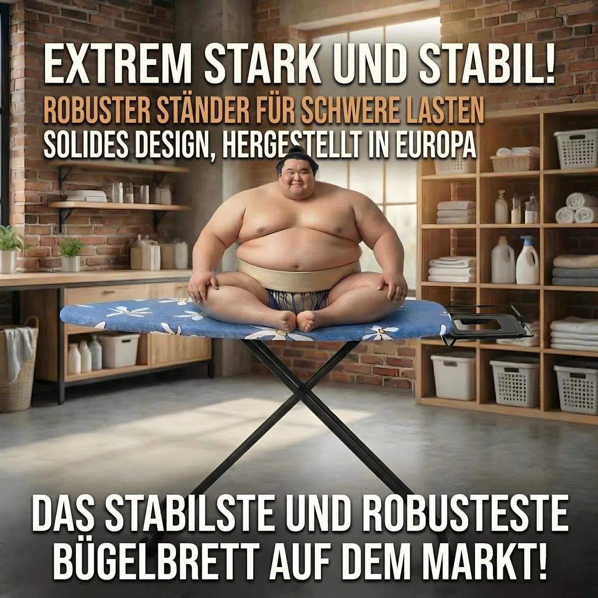 Bügelbrett für Dampfbügelstation Bügeltisch XXL Breit Groß dampfbügelbrett Stabil | 130x48 Bügelfläche
