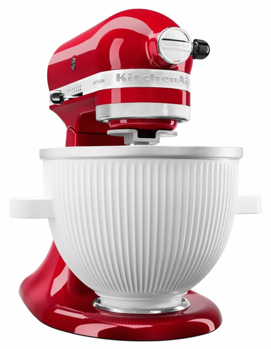 KitchenAid Zubehör Speiseeisbereiter - 5KSMICM - Eismaschine Aufsatz für KitchenAid Küchenmaschine - 1,9L - Schüssel