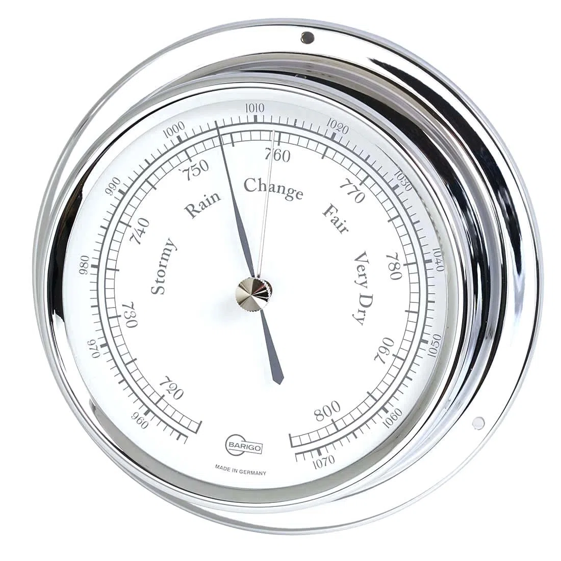 Barigo Regatta Schiffsbarometer Chrom 120mm x 40 mm
