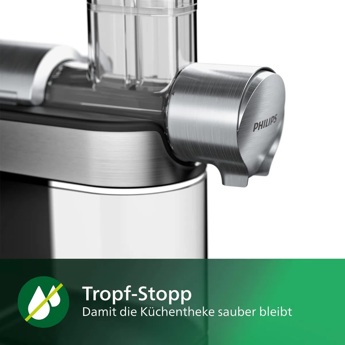 Philips Saftpresse – 200W, 1L, NutriU-Rezepte-App, große Einfüllöffnung, Quick Clean (HR1949/20)