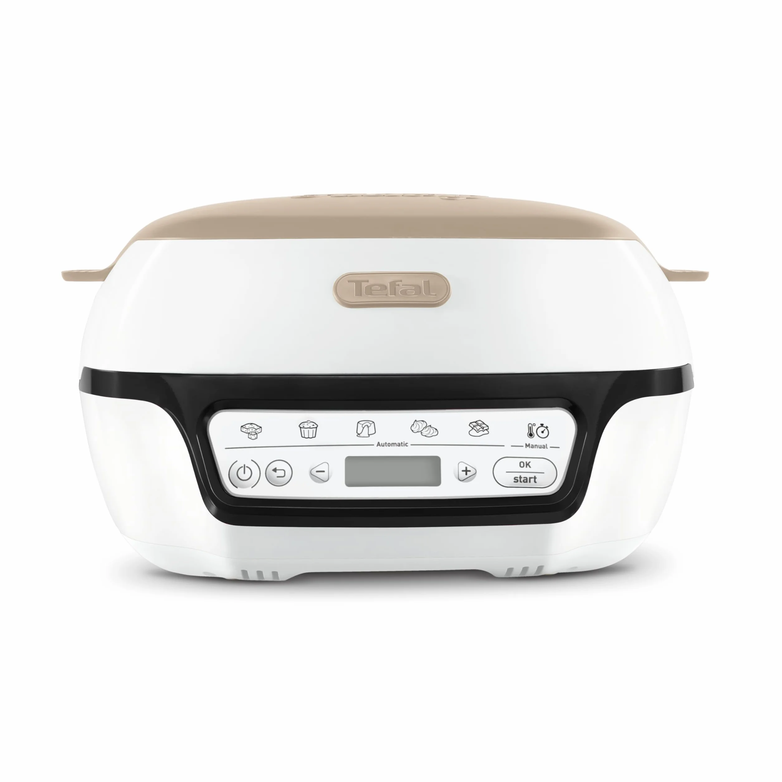 Tefal Intelligente Kuchenmaschine, 5 automatische Programme, ideale Temperatur- und Zeiteinstellung, Antihaftbeschichtete Aluminiumform, 6 Creabake Muffinformen, Cake Factory KD804910