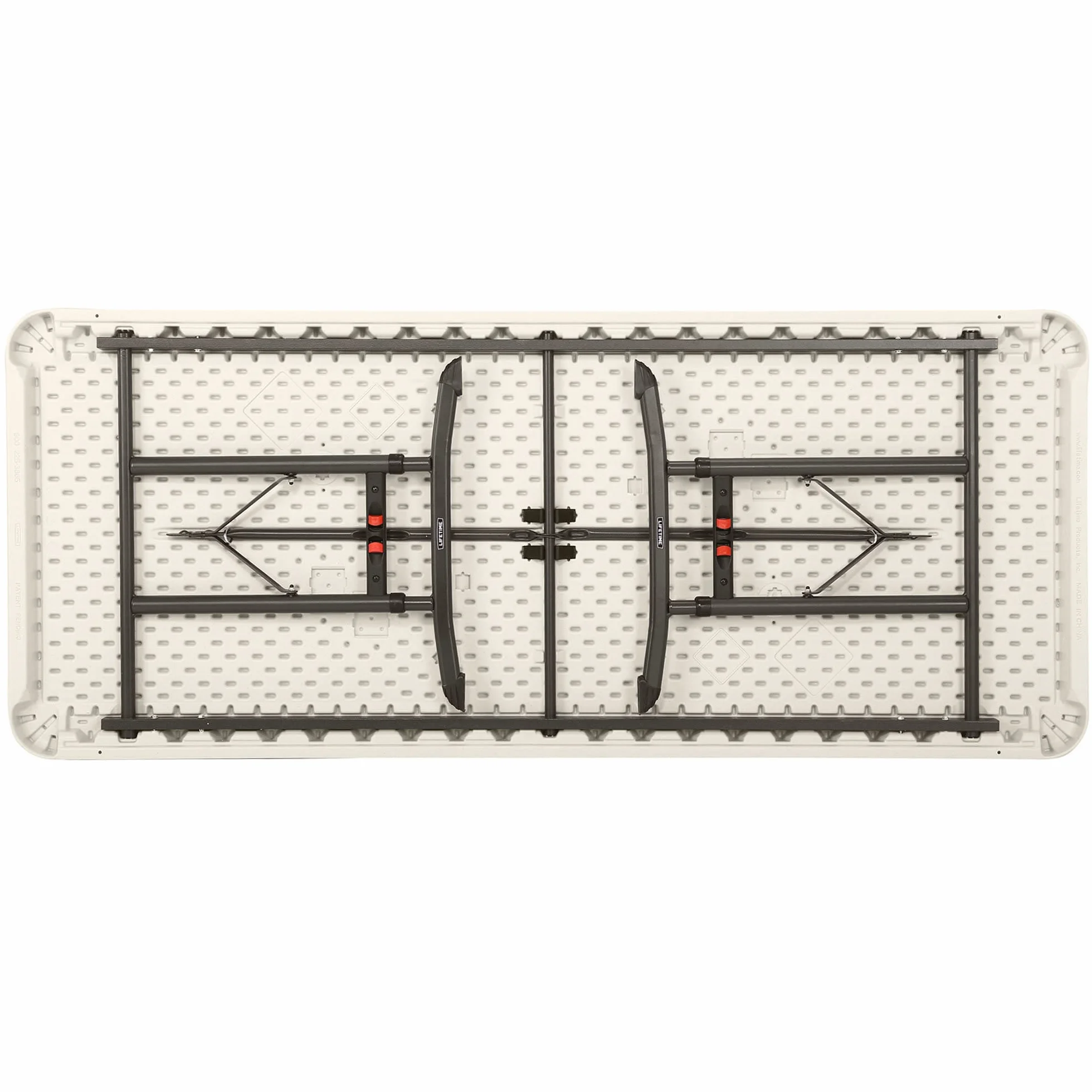 Lifetime 92123 – Ultra-robuster, quadratischer, tragbarer, zusammenklappbarer Catering-Tisch | Maße 183 x 76 cm, höhenverstellbar | Gewicht 15 kg, langlebig und widerstandsfähig | Kapazität 6 Personen