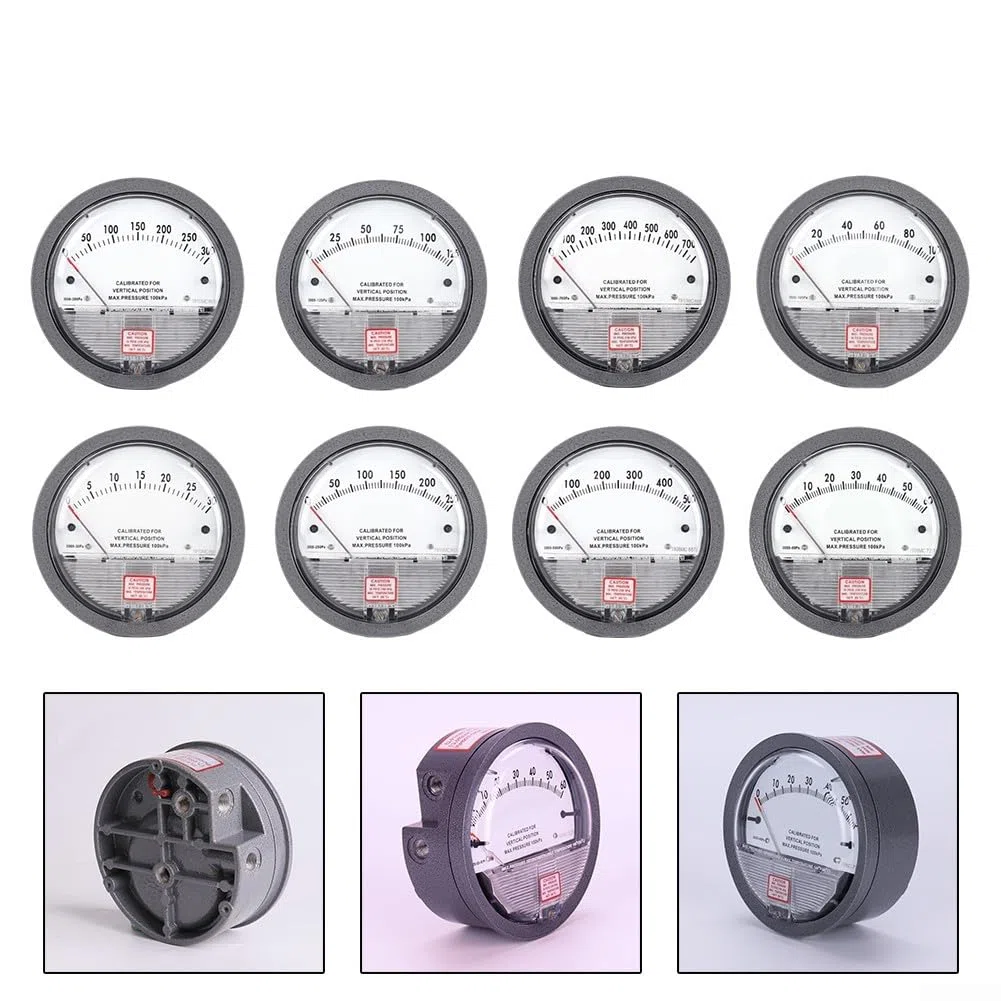 Barometer,Barometer Analog,Differenzdruckmessgerät Barometer Analog Mikromanometer Zeiger Luftmessgerät(0-30pa)