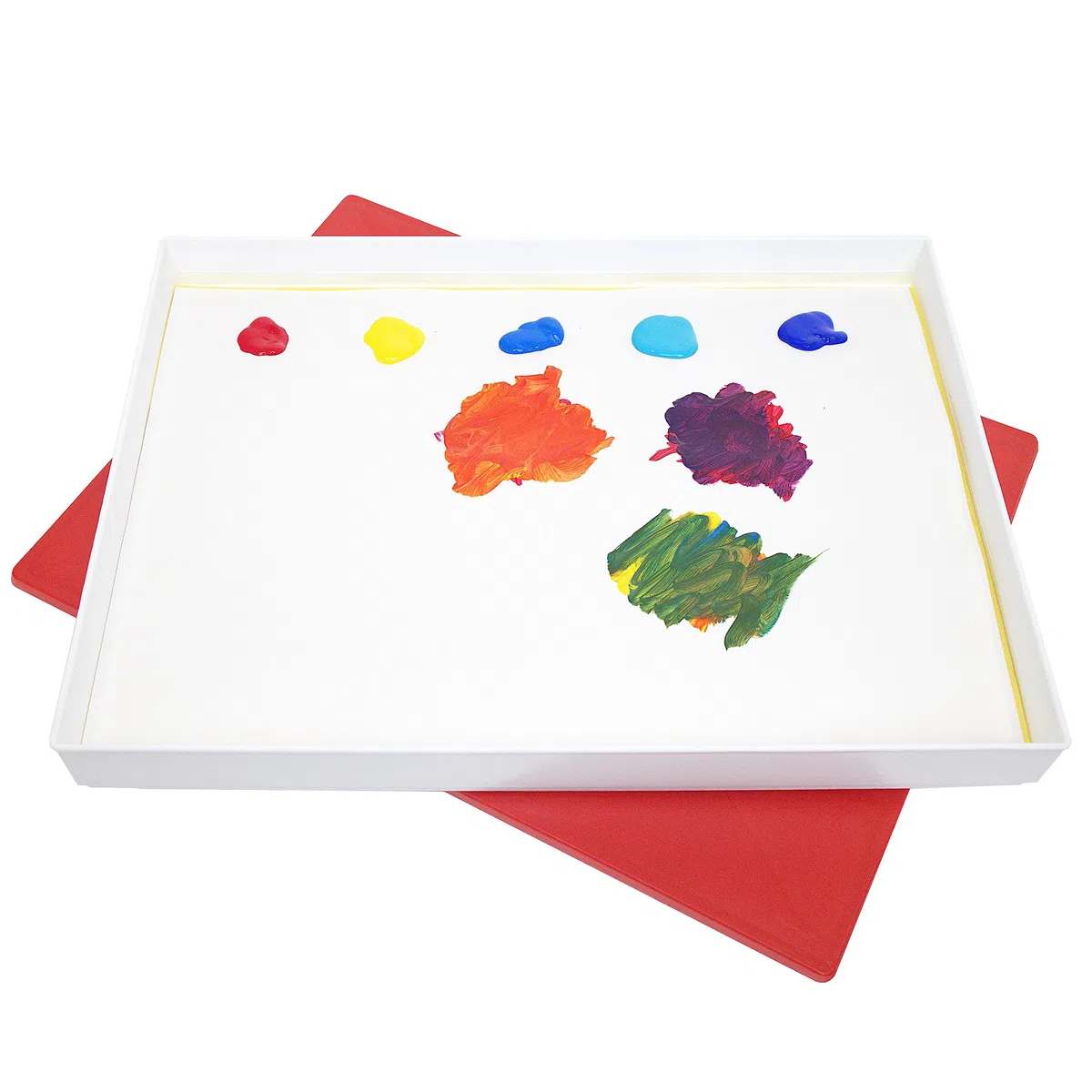 Masterson Künstlerpalette, Luftdichte, Hält Farbe Tagelang Frisch, 30,5 x 40,6 cm, Kunststoff, Weiß/Rot, Praktisch: Luftdicht, Made in USA, Weiß/Opulenter Garten