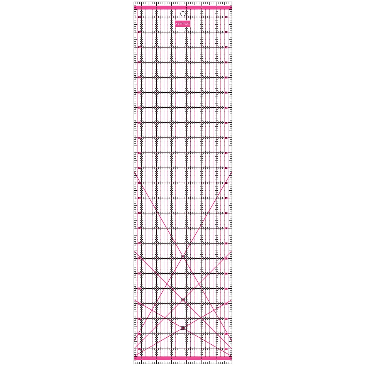 SEMPLIX Patchwork Lineal Set Inch (6x6 inch, 12x6 inch, 24x6,5 inch, 12,5x12,5 inch) (pink)