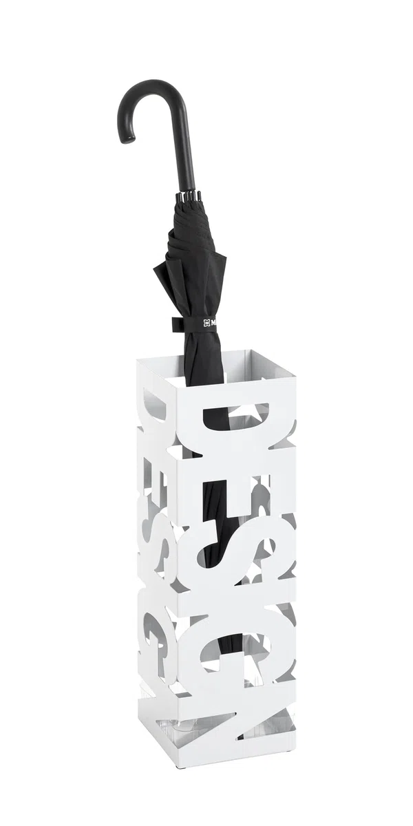 HAKU Schirmständer Regenschirmständer weiß, Metall - Maße: B 16 x H 48 x T 16 cm, Style: Modern