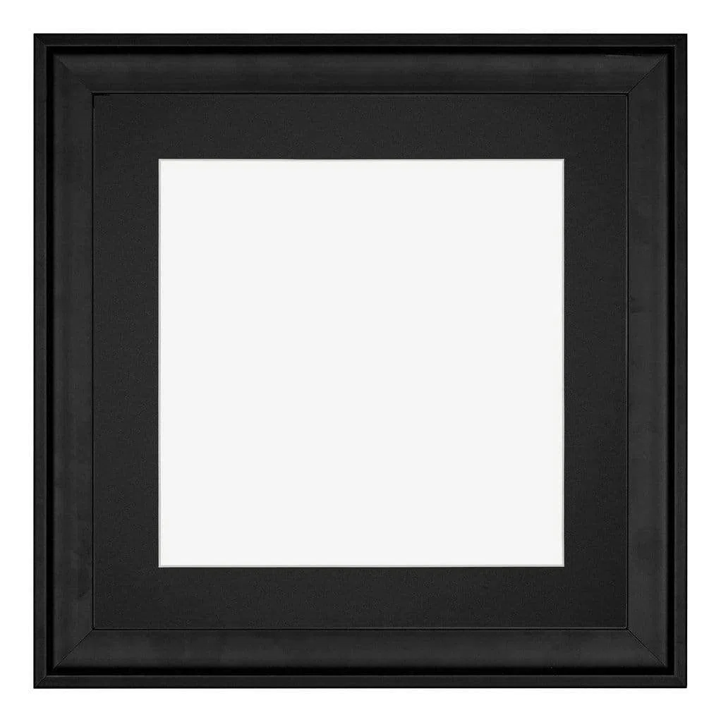 yd. Passepartout 40x40 cm für Fotogröße 30x30 - Schwarz - Museumkarton - Außenmaße 40x40 cm - Innengröße 30x30 cm