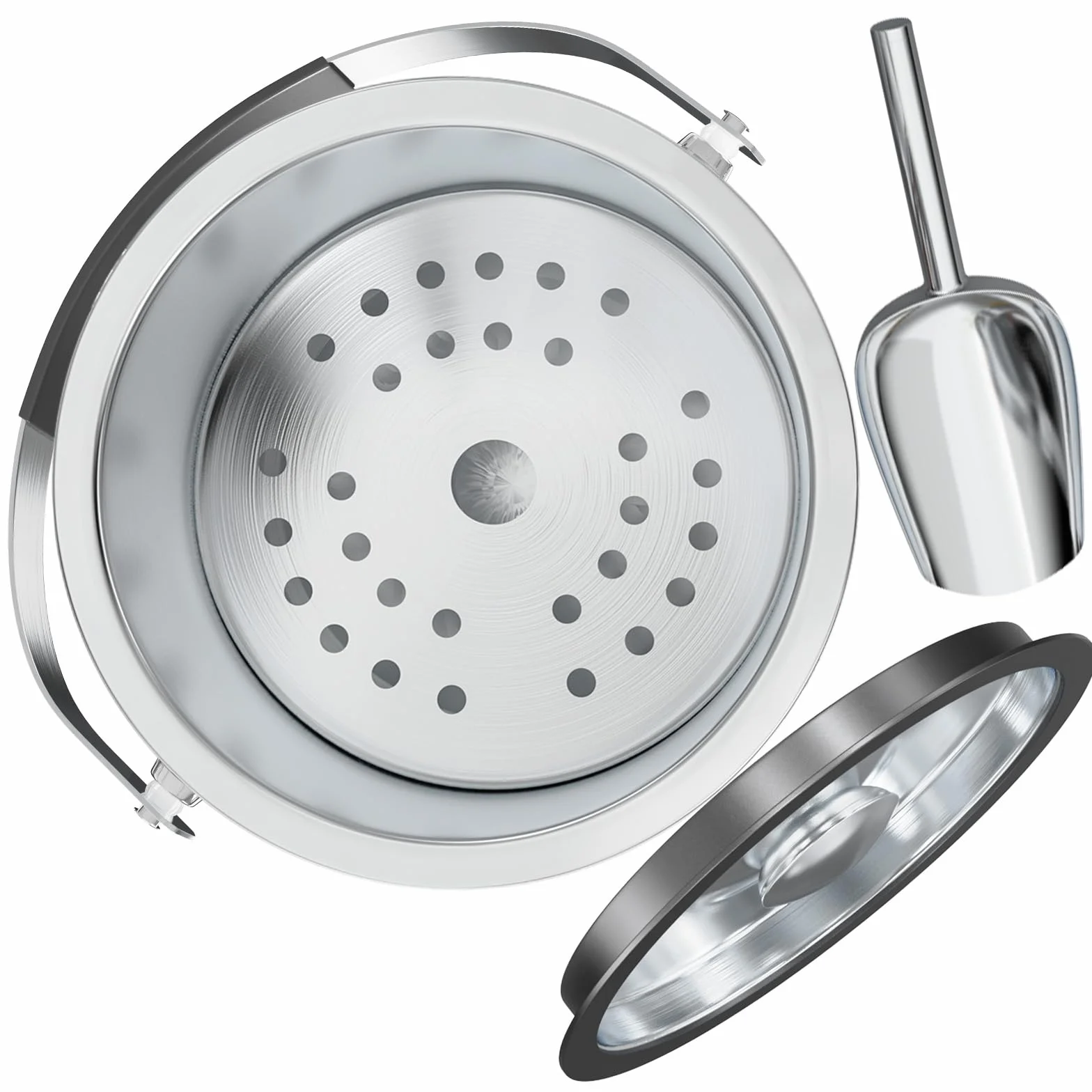 3,2L Eiswürfelbehälter mit Deckel Schaufel-Edelstahl Eiskübel Doppelwandiger Isolierter Eisbehälter für Eiswürfel Ideal zum Kühlen von Bier Champagner Wein und Obst