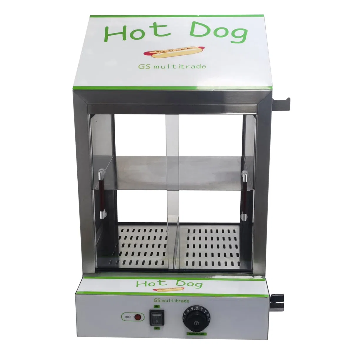 Hotdog Steamer Warmhaltegerät für ca. 200 Würstchen und 50 Brötchen mit Ablassventil 2000 Watt