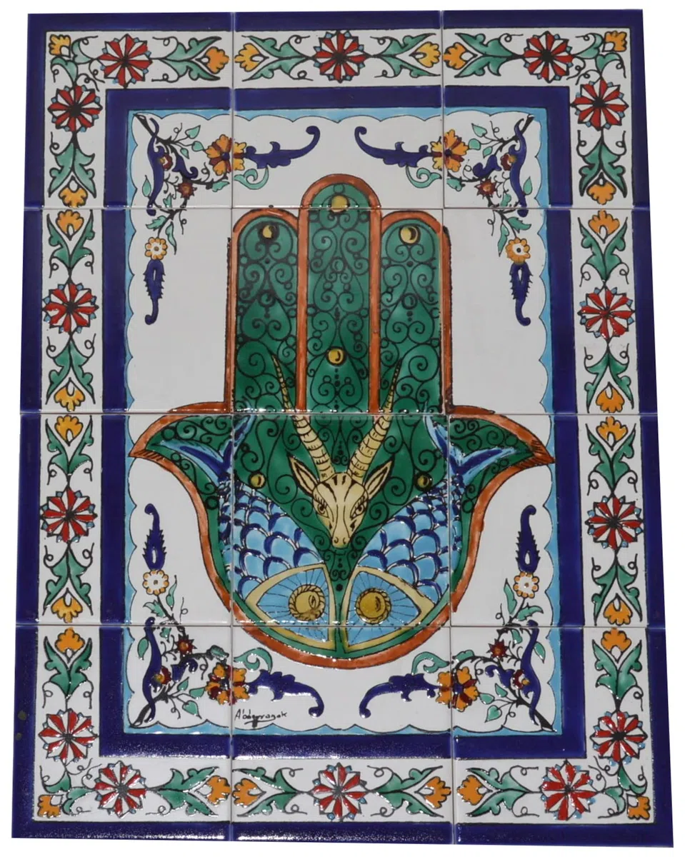Fliesenbild Keramikfliesen Orientalisch Handbemalt Wandfliesen Mediterran 12-05